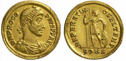 procopius roman coin solidus